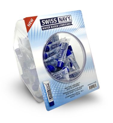 Premium Water Based Lubricant 10-ml-100ct Fishbowl - Lube - SNWB10ML100