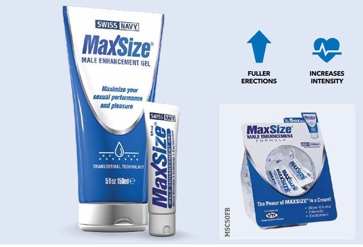Max Size Gel Cream 10ml-50ct Fishbowl - MSC50FB