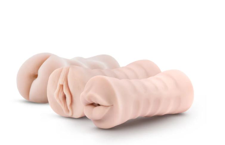 3 Pack Self Lubricating Vibrating Stroker
