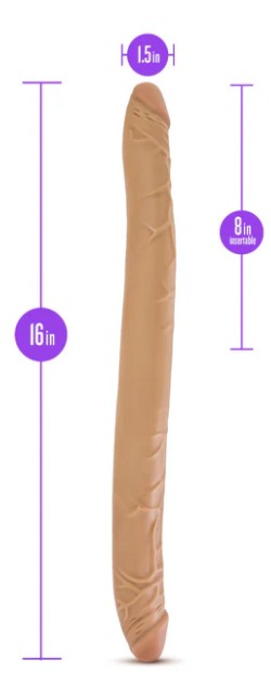 16 Inch Double Dildo - Skin