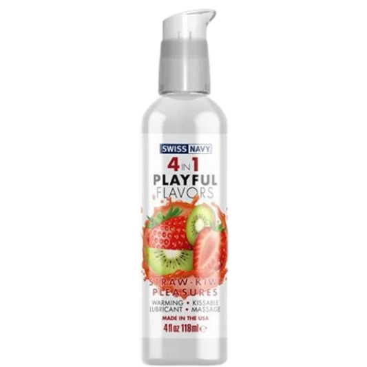 4 in 1 Playful Flavors - Strawberry Kiwi - Lube - SN4N1FSKP4
