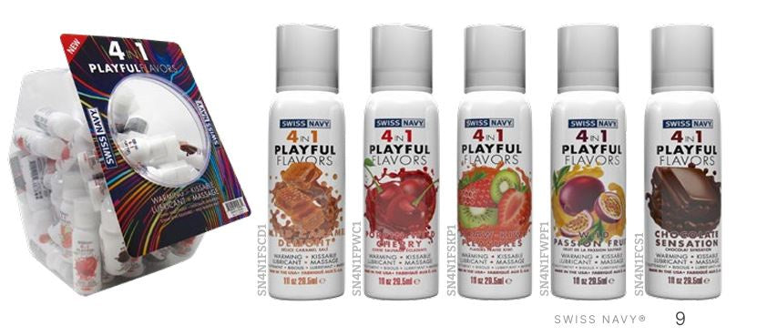4 in 1 Assort Flavors 1-Oz-50ct Fishbowl - Lube - SN4N1AST50CT