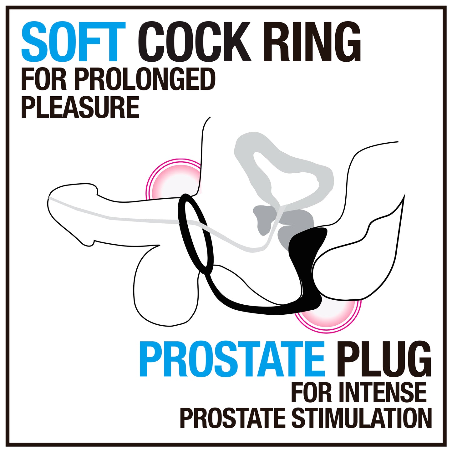 Cock Ring Plug - Black