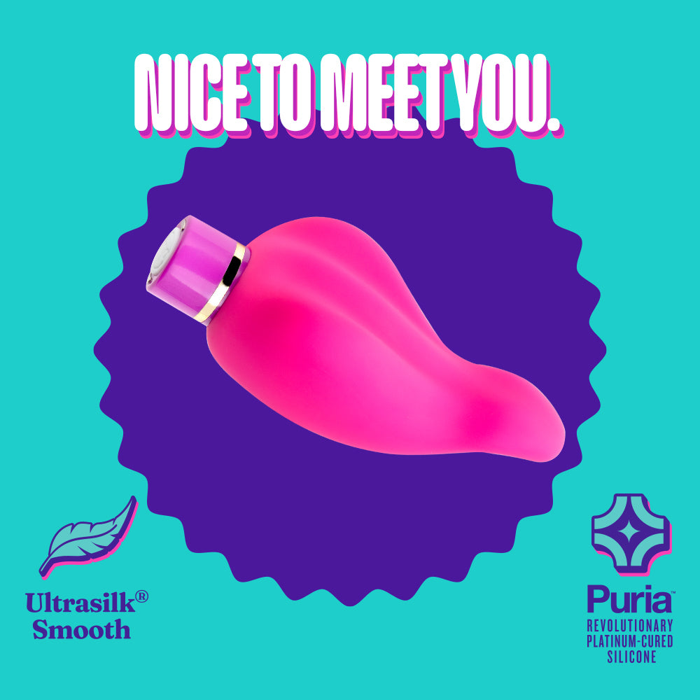 Aria - Epic AF: Curved Fuchsia Silicone Vibrator