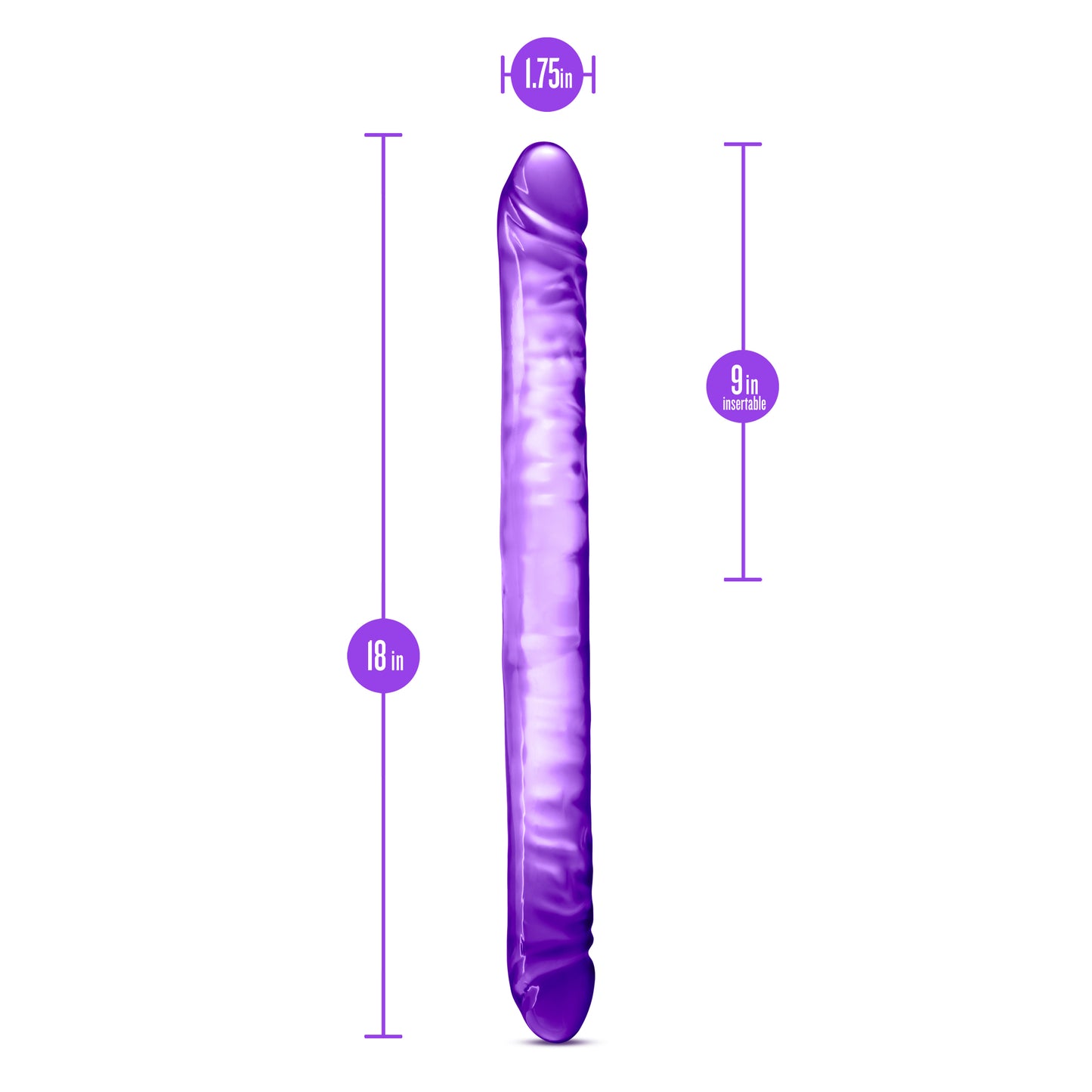 16 " Double Dildo - Purple