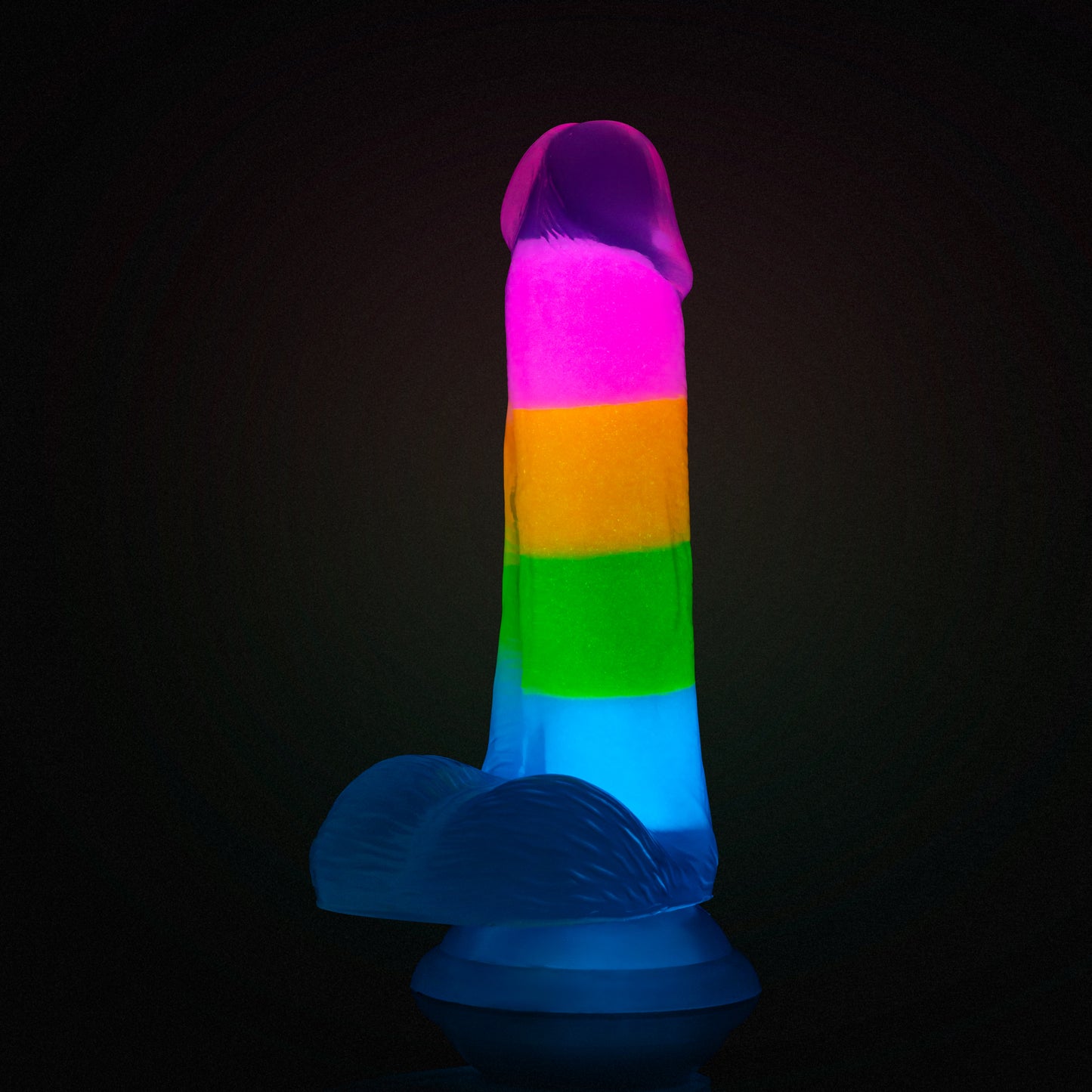 Rainbow Rave - 6.5" Silicon Dual Density Dildo