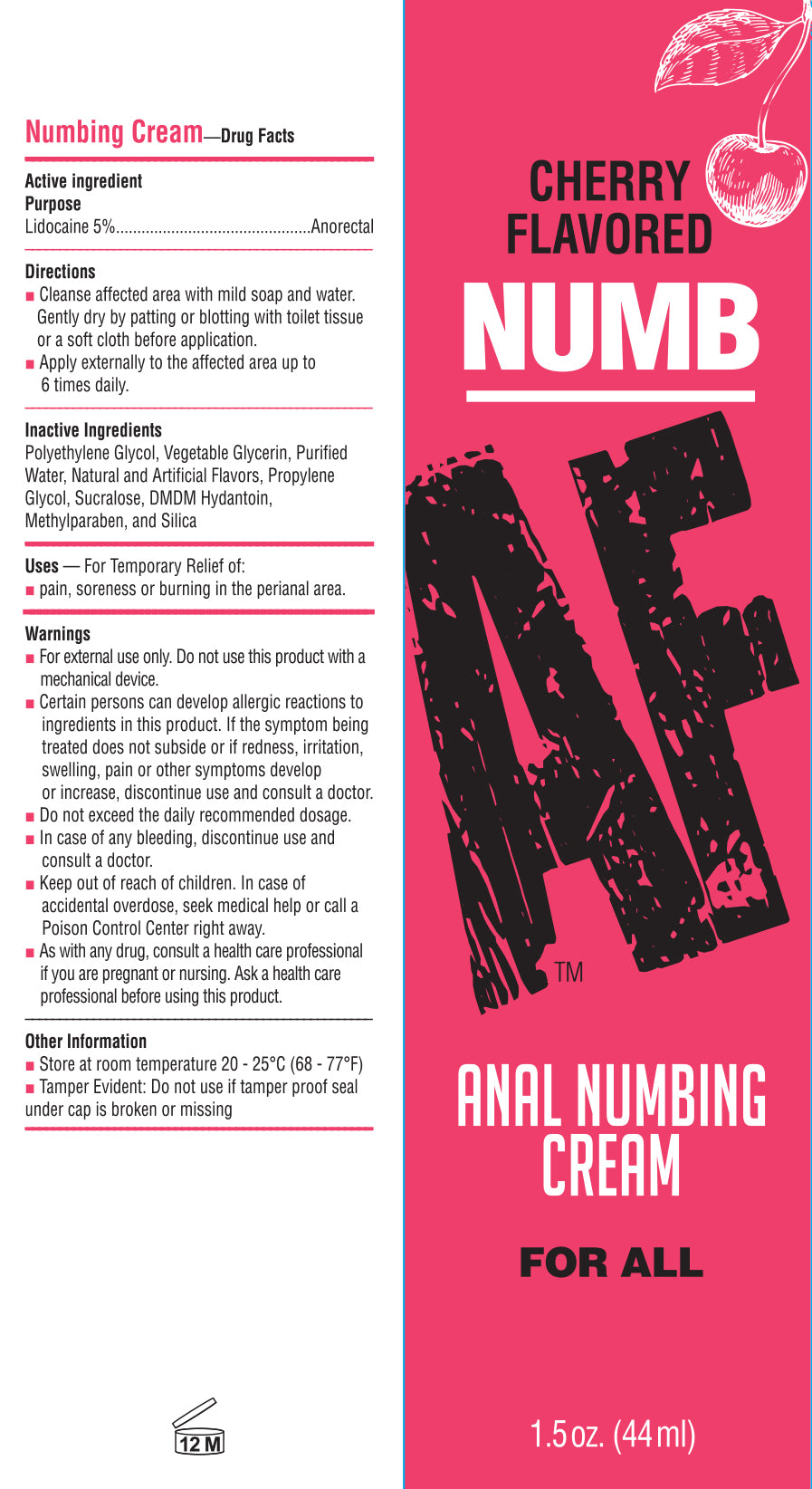 Numb AF Fishbowl 10ml 65 Pieces - Cherry Flavor