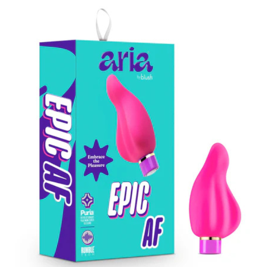 Aria - Epic AF: Curved Fuchsia Silicone Vibrator