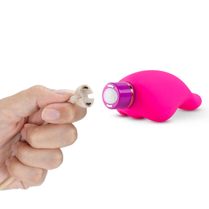 Epic AF: Curved Fuchsia Silicone Vibrator with Powerful RumboTech