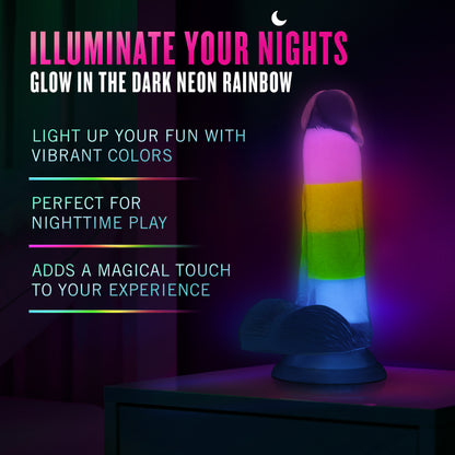 Rainbow Rave - 6.5" Silicon Dual Density Dildo