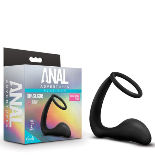 Cock Ring Plug - Black
