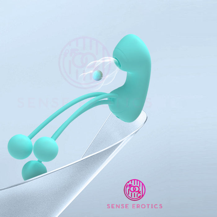 Sense Erotics Suction Stimulator w/3 Vibrating Beads DF923 Blue