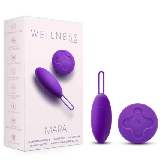 Imara Vibrating Egg With Remote - Purple