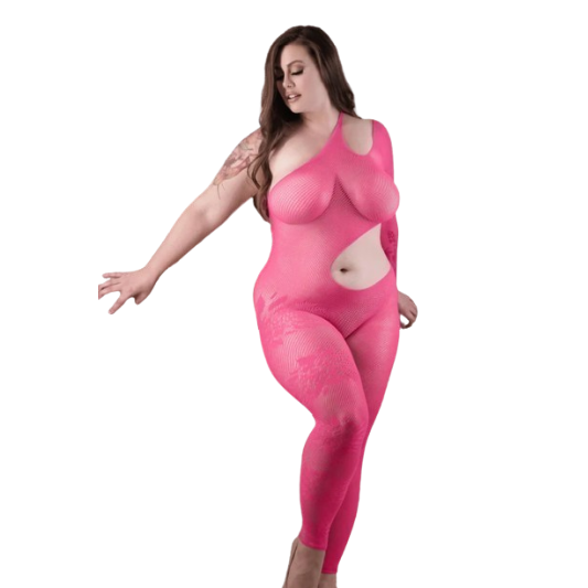 One More Time One Shoulder Bodystocking QUEEN SF980-QS-B- Lingerie