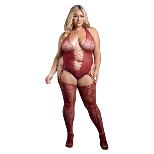 Pretty Poison Crotchless Teddy Bodystocking Queen SF999-QS-B - Lingerie